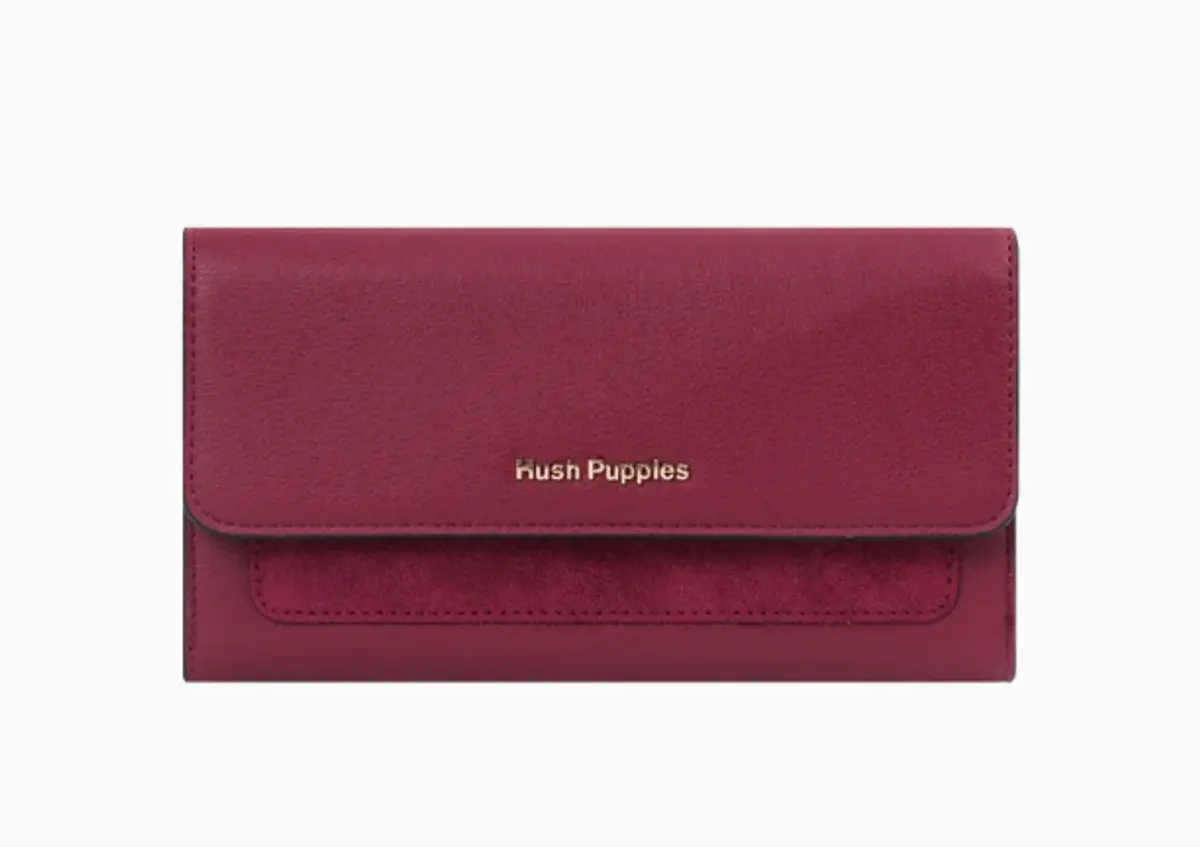 Billetera Odette para mujer color burgundy