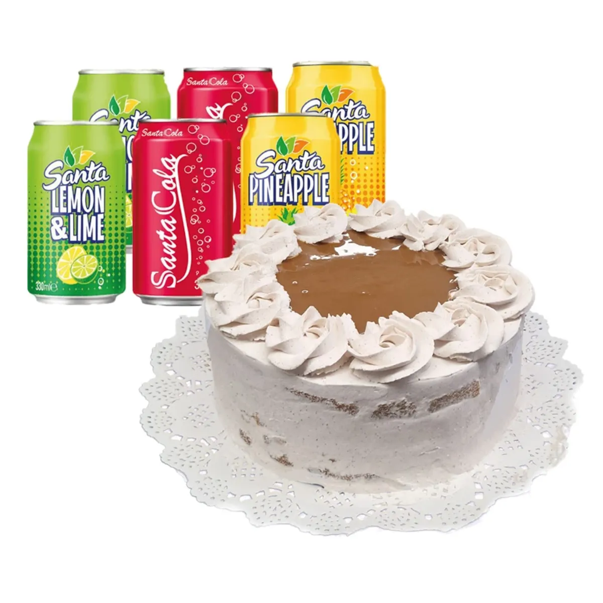 Tarta de nata + refresco 