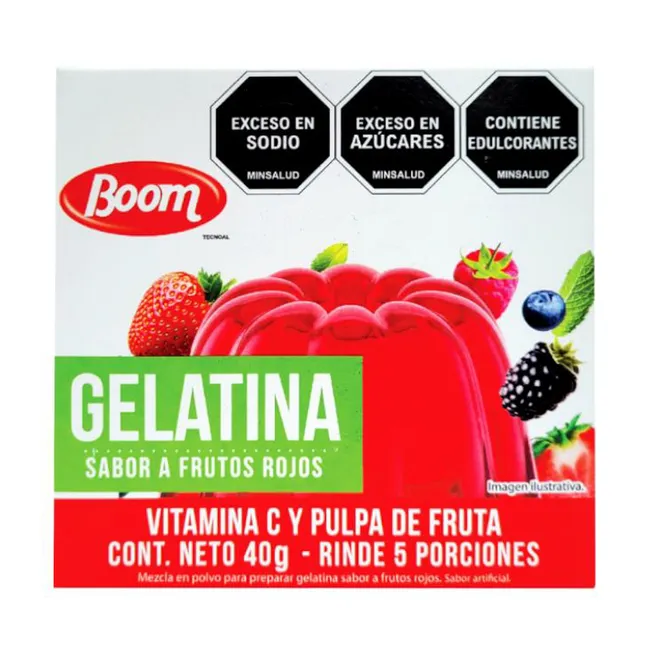 Gelatinas sabor Frutos rojos, Boom, 40 g