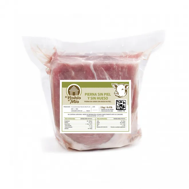 Pierna de cerdo sin piel y sin hueso, 2 kg, El Bohìo Mìo