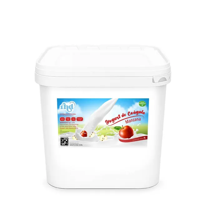 Yogurt probiótico de coágulo sabor Manzana , 4 L, RHD