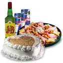 Súper picadera + whisky + tarta