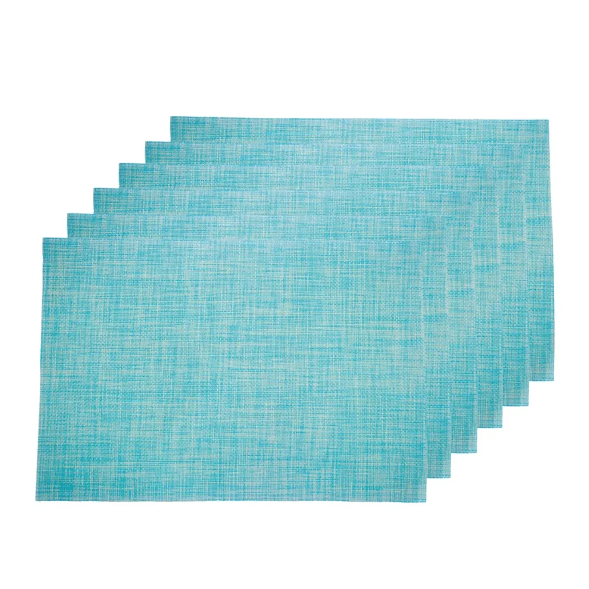 Manteles individuales, color azul, 6 u (45 cm x 30 cm) 