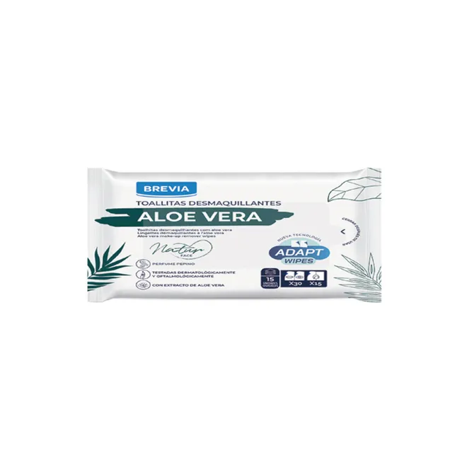 Toallitas desmaquillantes con Aloe y aroma de pepino (15 u-rinden 30)