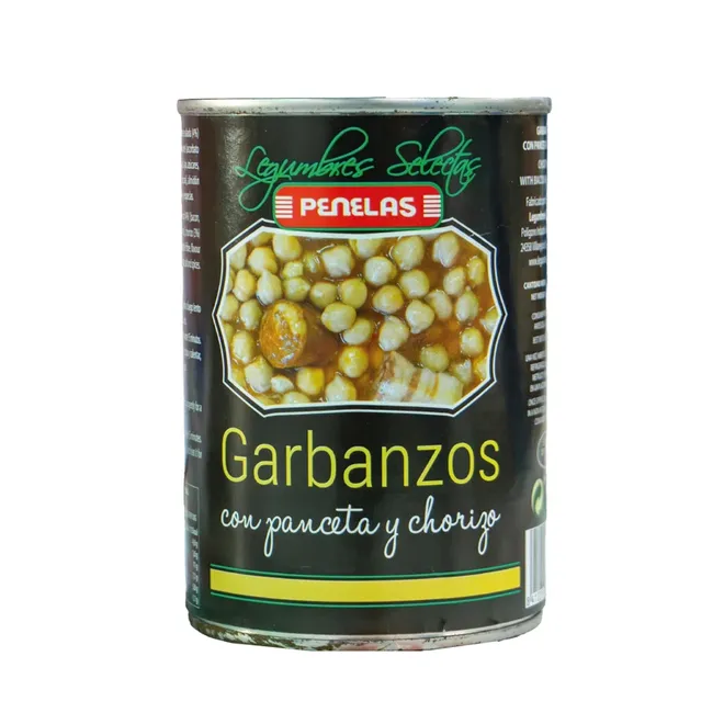 Garbanzos cocidos, 420 g, Penelas