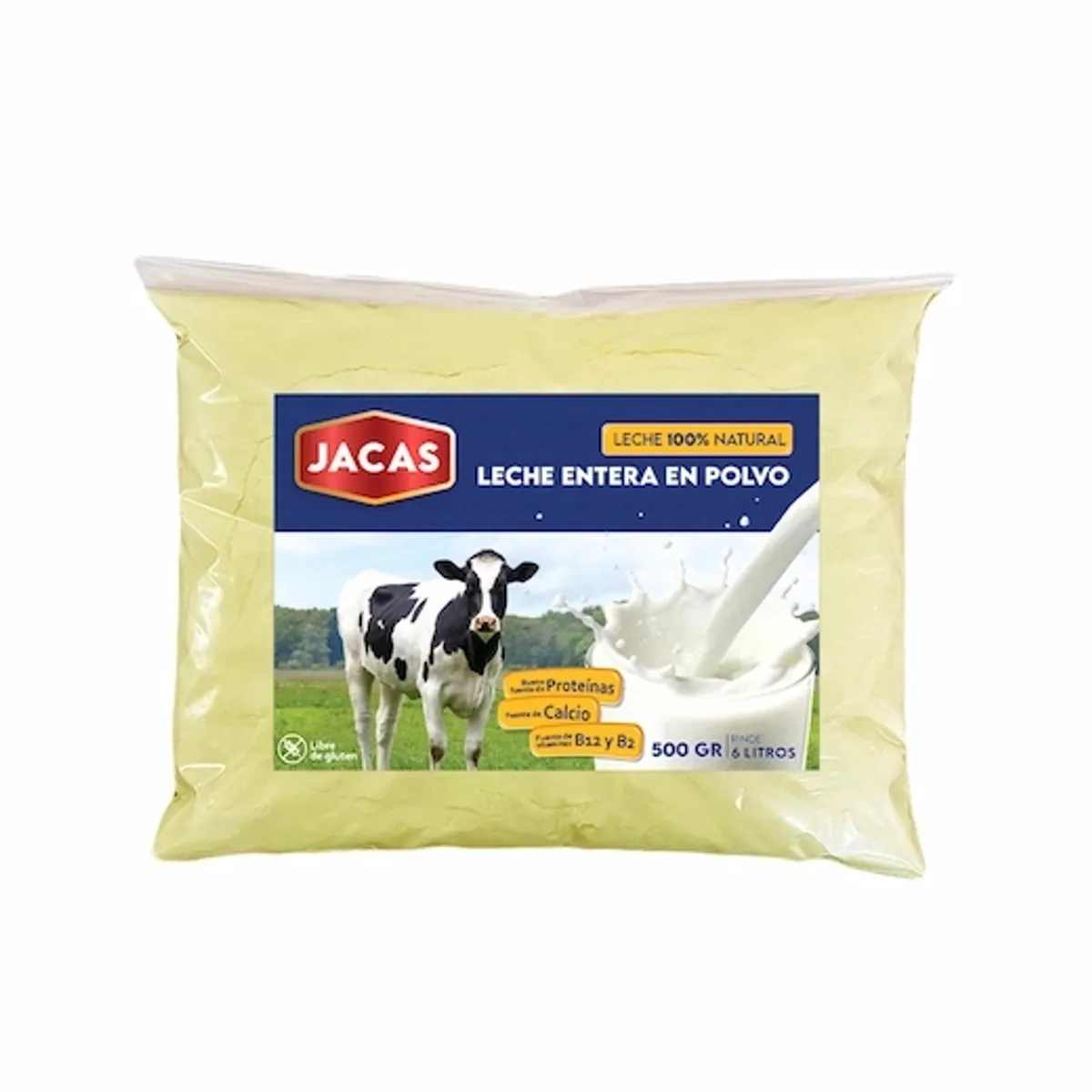 Leche entera en polvo, 500 g, Jacas