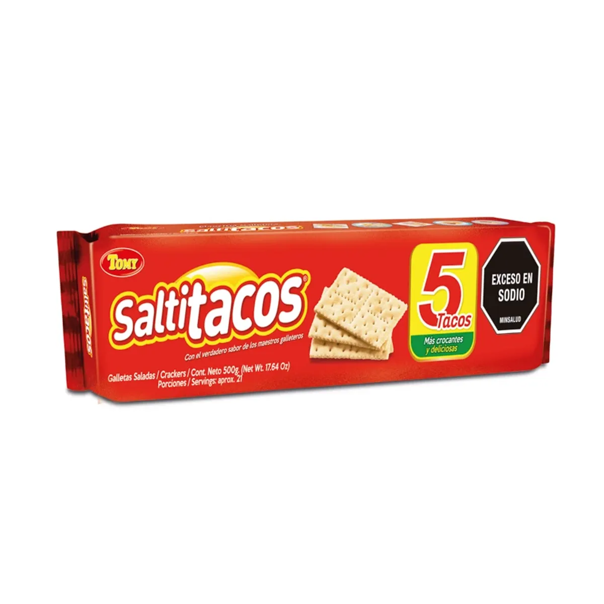 Galleta salada, 500 g (5 u) Saltitacos