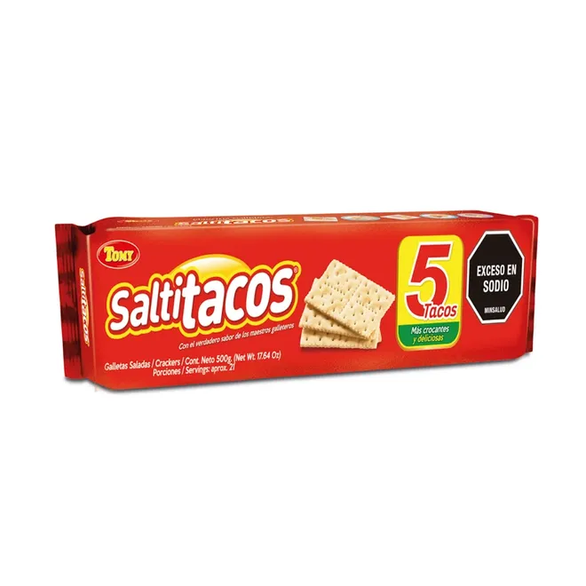 Galleta salada, 500 g (5 u) Saltitacos