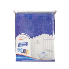 Cortinas para baño de tela, color azul bandera (180 cm x 180 cm) 