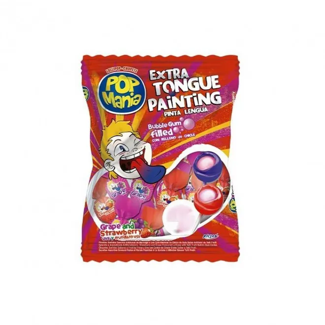 Chupachupa de frutas surtidas, pack 48 u, Pop Manía 