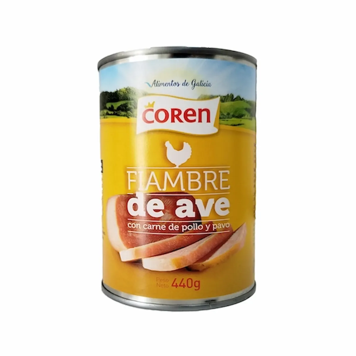 Fiambre de ave (pavo y pollo) 440 g, Coren