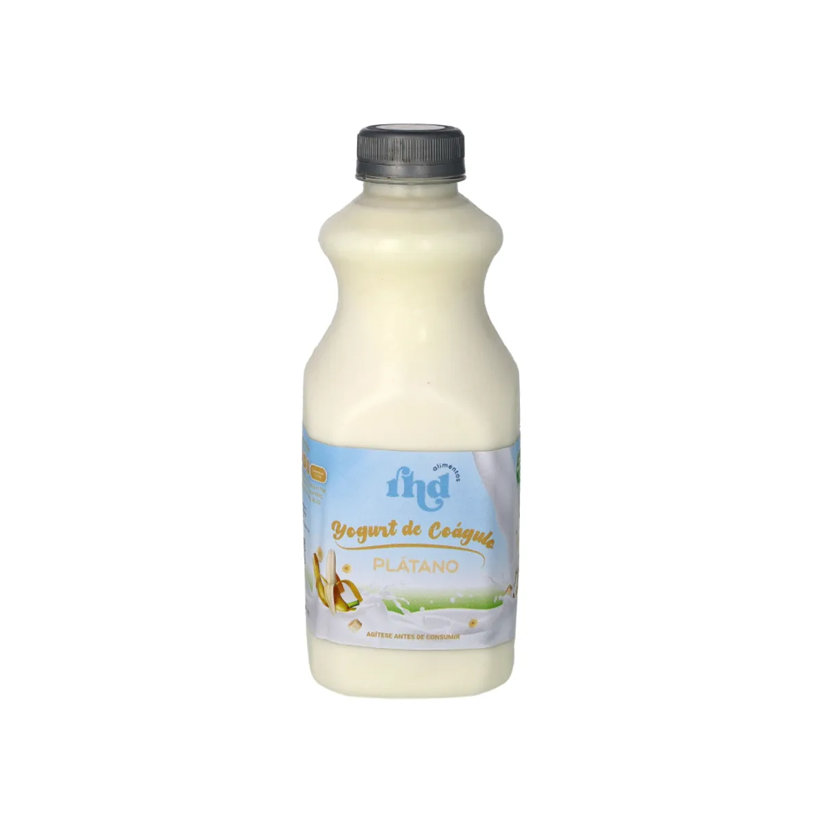 Yogurt probiótico de coágulo sabor Plátano, 1 L, RHD