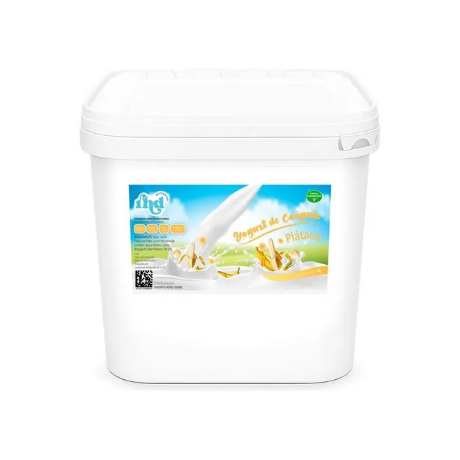Yogurt probiótico de coágulo sabor Plátano, 4 L, RHD