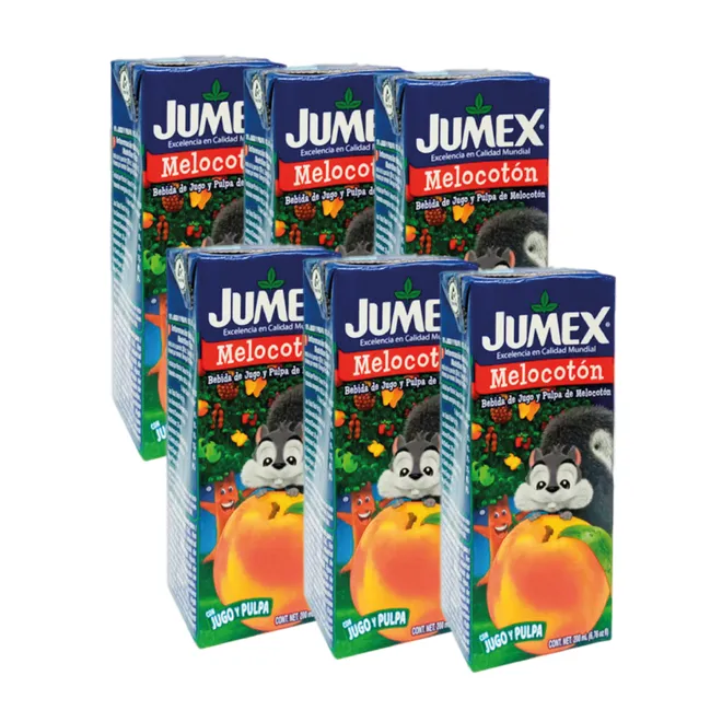 Six de jugos sabor Melocotón, Jumex, (6 x 200 ml)