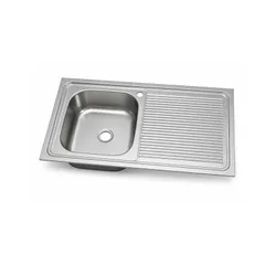 Fregadero sencillo con escurridor salida de 2", SPC