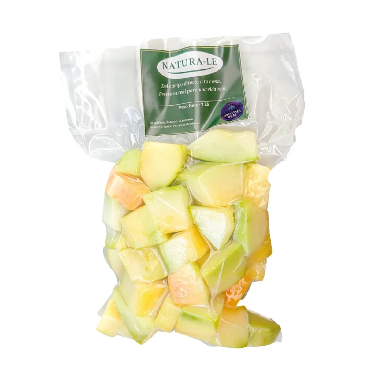 Fruta Bomba verde en cubos, 2 lb, Natura-le