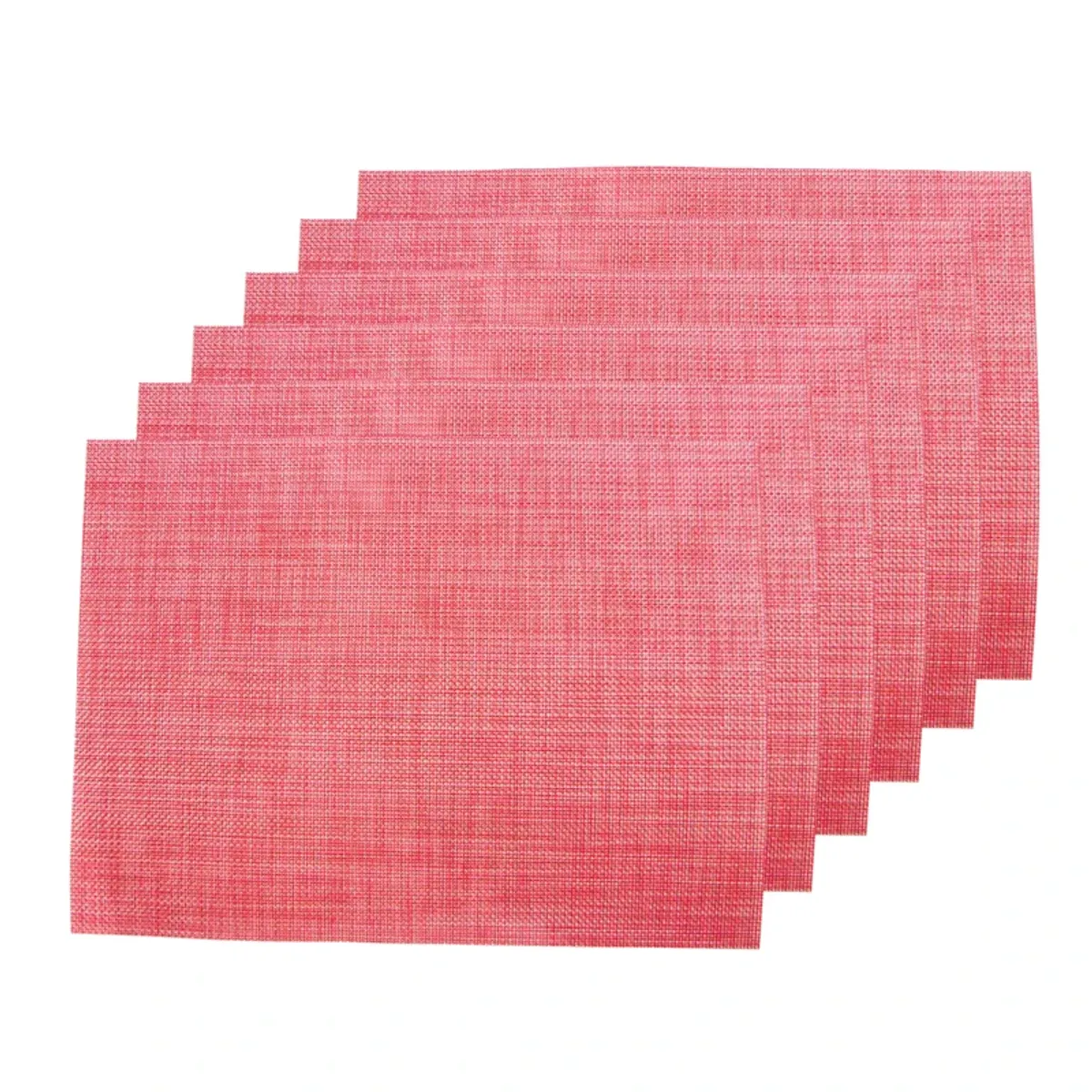 Manteles individuales, color rojo 6 u (45 cm x 30 cm) 