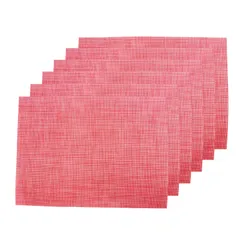 Manteles individuales, color rojo 6 u (45 cm x 30 cm) 
