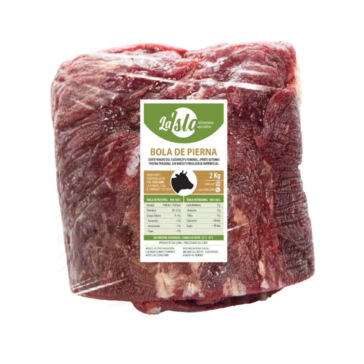 Bola de pierna de res, 2 kg, La Isla
