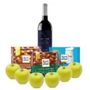 Combo de manzanas, vinos y chocolates 