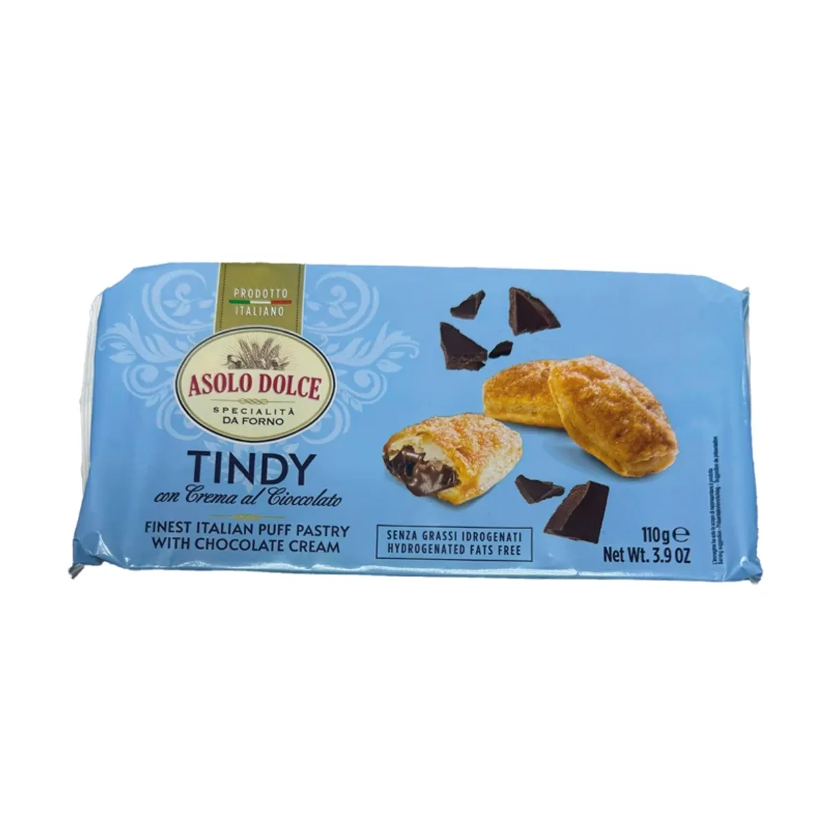 Dulce hojaldre con crema de chocolate, 110 g, Asolo Dolce