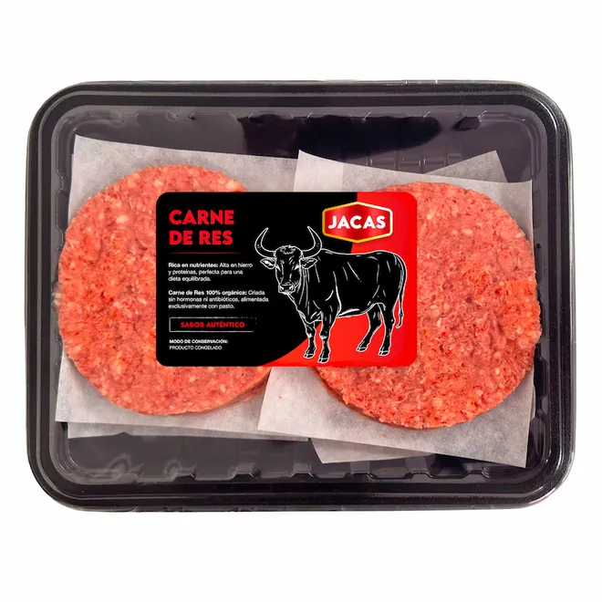 Hamburguesa de res, 438 g, Jacas 