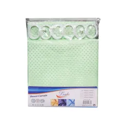 Cortinas para baño de tela, color verde claro (180 cm x 180 cm) 
