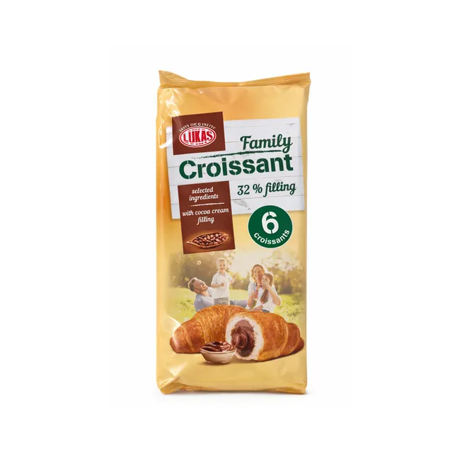 Croissant familiar con relleno de crema de cacao, 270 g, Lukas
