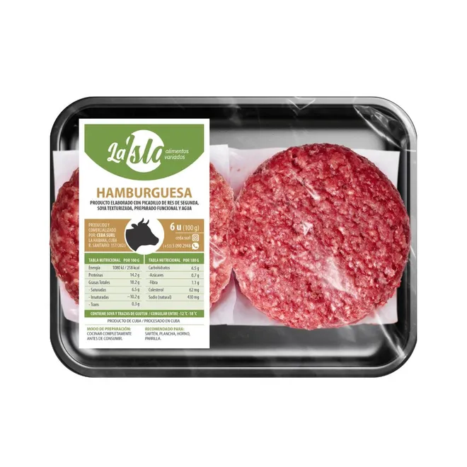 Hamburguesas de res (6 x 100 g )