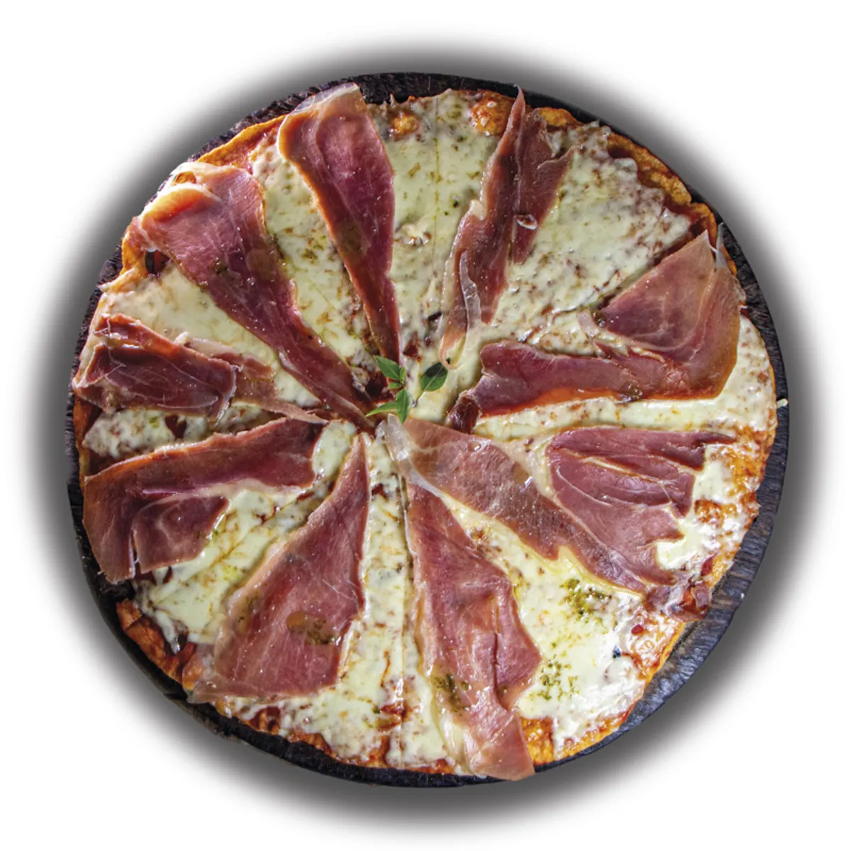 Pizza con jamón serrano
