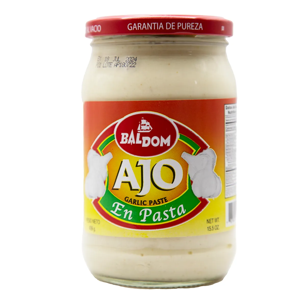 Ajo en pasta, 15.5 oz, Baldom