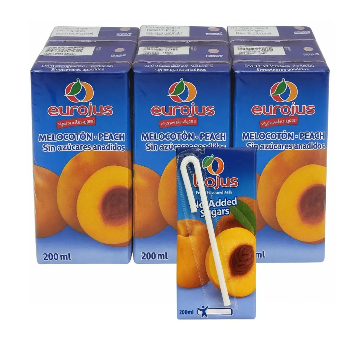 Six de jugos de melocotón (6 x 200 ml) Eurojus