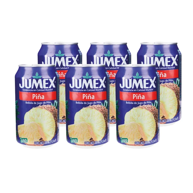 Six de jugos lata sabor Piña, Jumex, (6 x 335 ml)