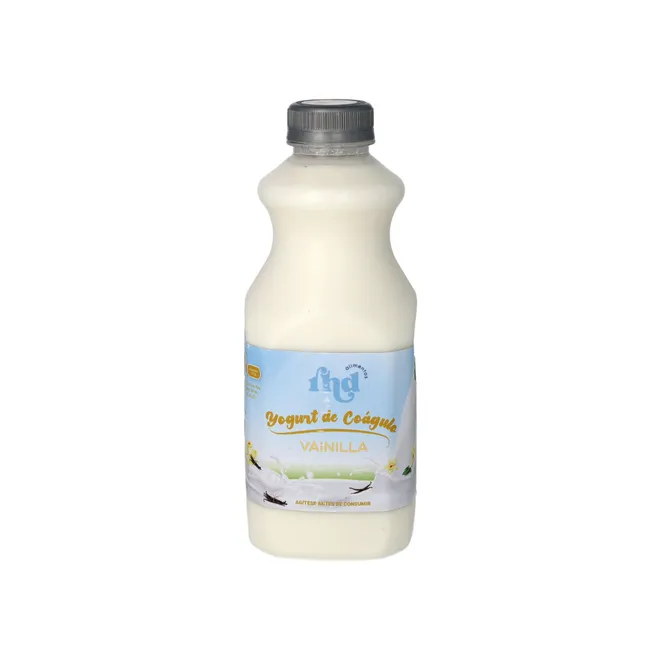 Yogurt probiótico de coágulo sabor Vainilla, 1 L, RHD