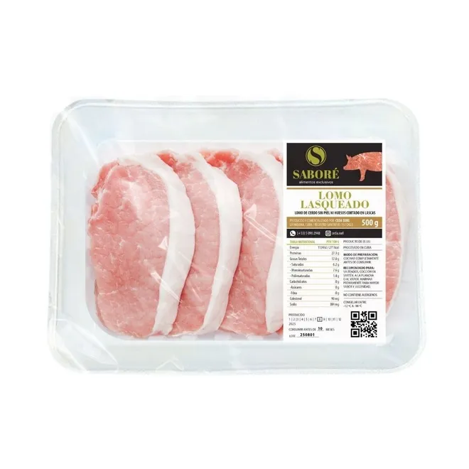 Lomo de cerdo lasqueado, 500 g, Saboré