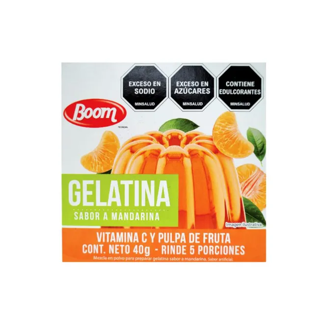 Gelatinas sabor Mandarina, Boom, 40 g