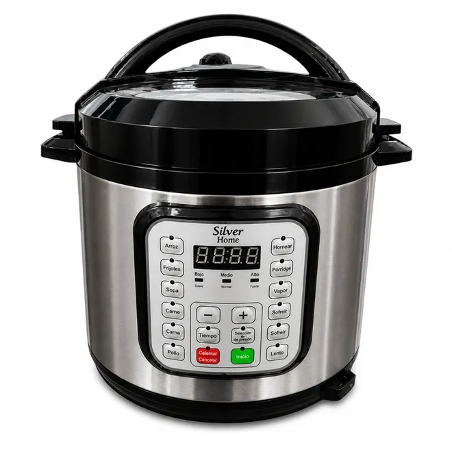 Olla Reina con teclado digital, 6 L, Silver Home