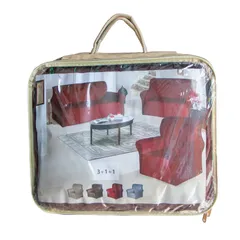 Juego de forro para muebles color carmelita, 5 plazas