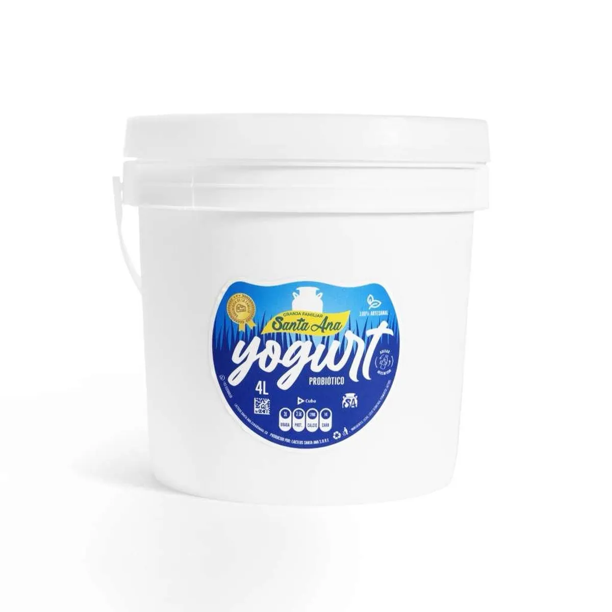 Yogurt natural probiótico, 4 L, Santa Ana