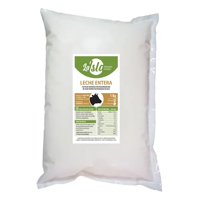 Leche entera en polvo, 1kg, La Isla