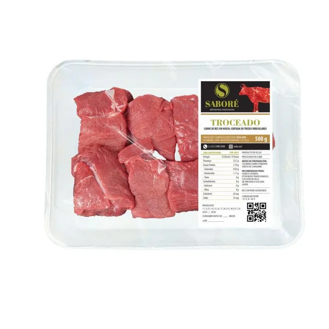 Carne de res troceada, 500 g , Saboré