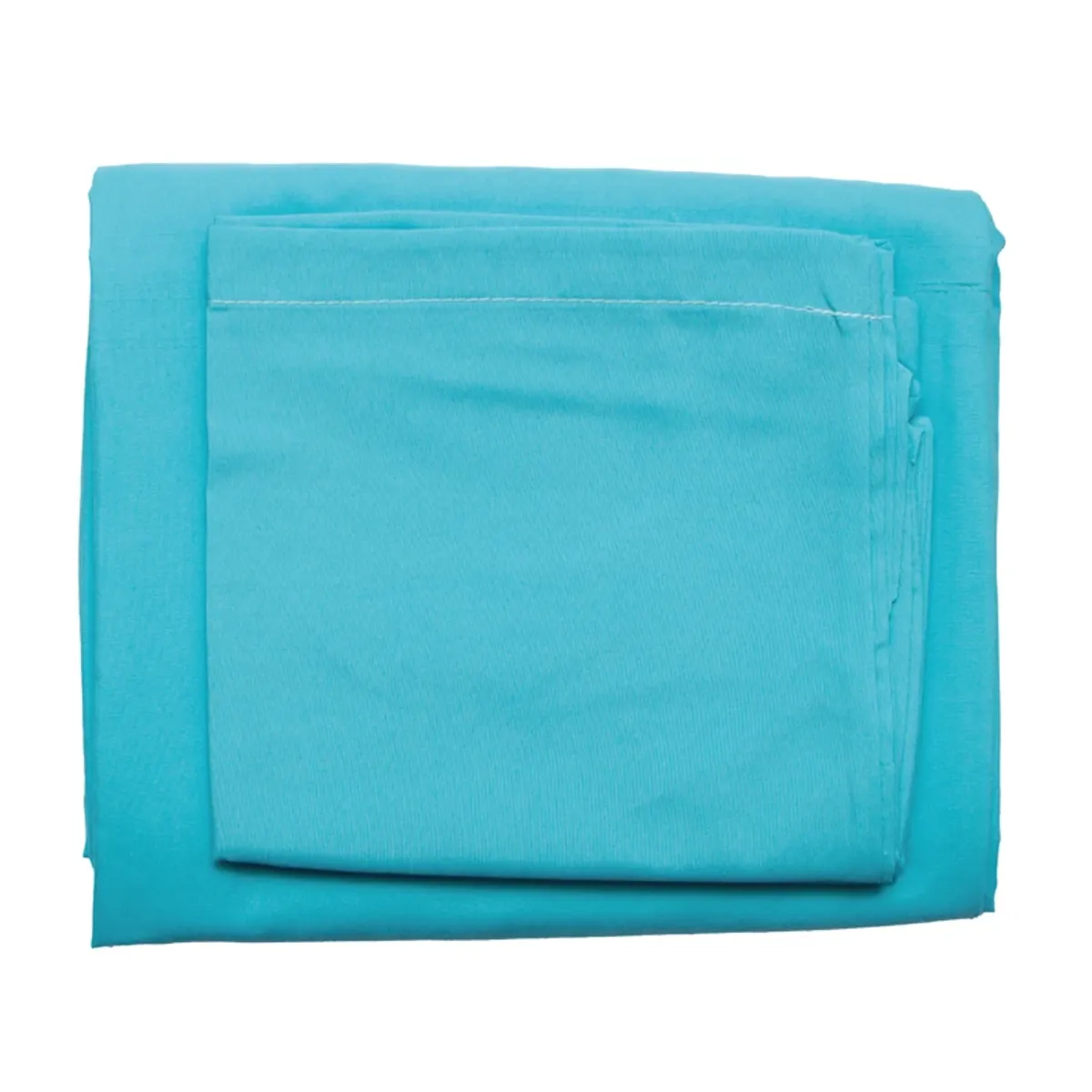 Juego de sábanas camero, color entero verde-azul