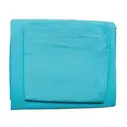 Juego de sábanas camero, color entero verde-azul