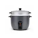 Olla arrocera con vaporera color gris, 1.8 L, Milexus
