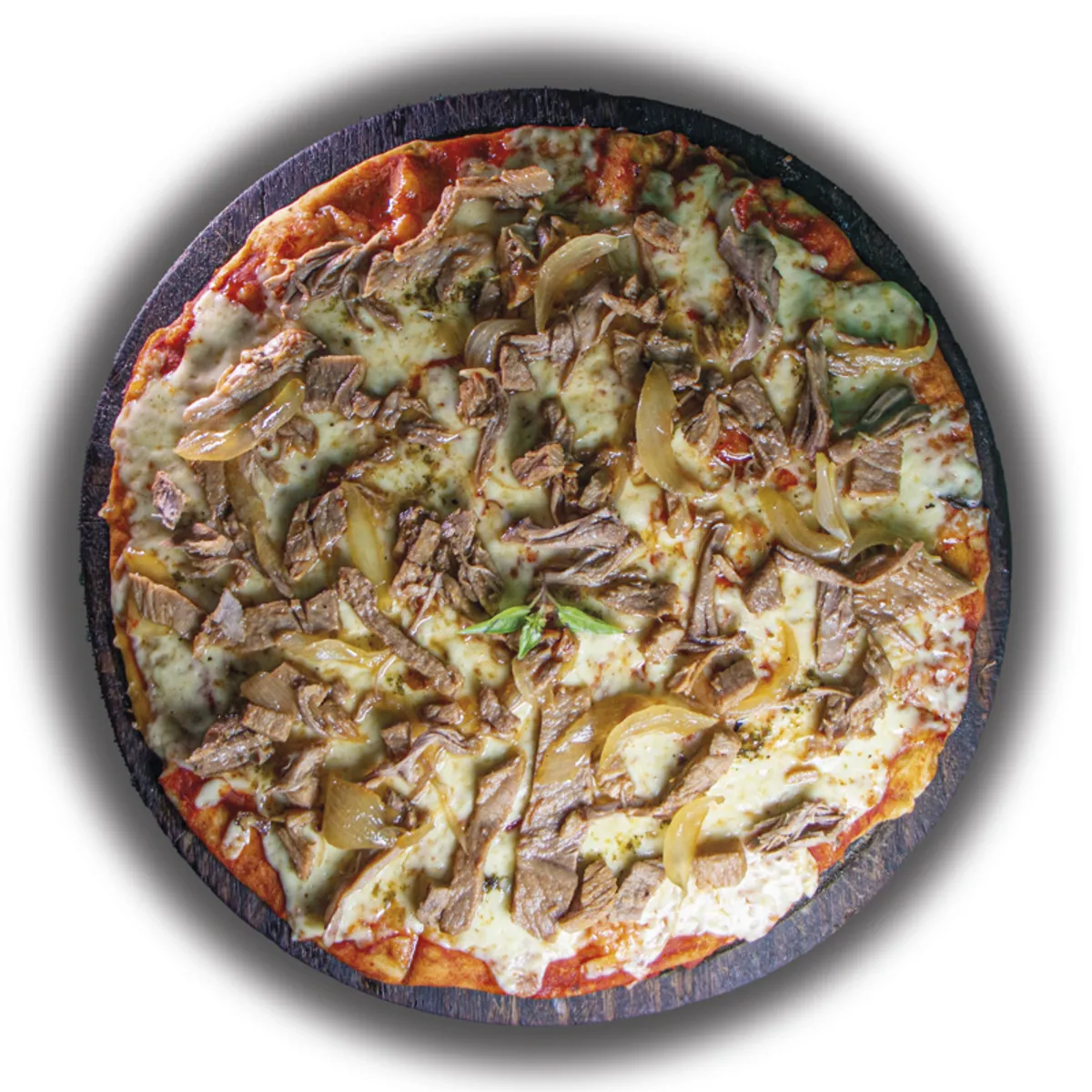 Pizza con carne de cerdo