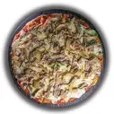 Pizza con carne de cerdo
