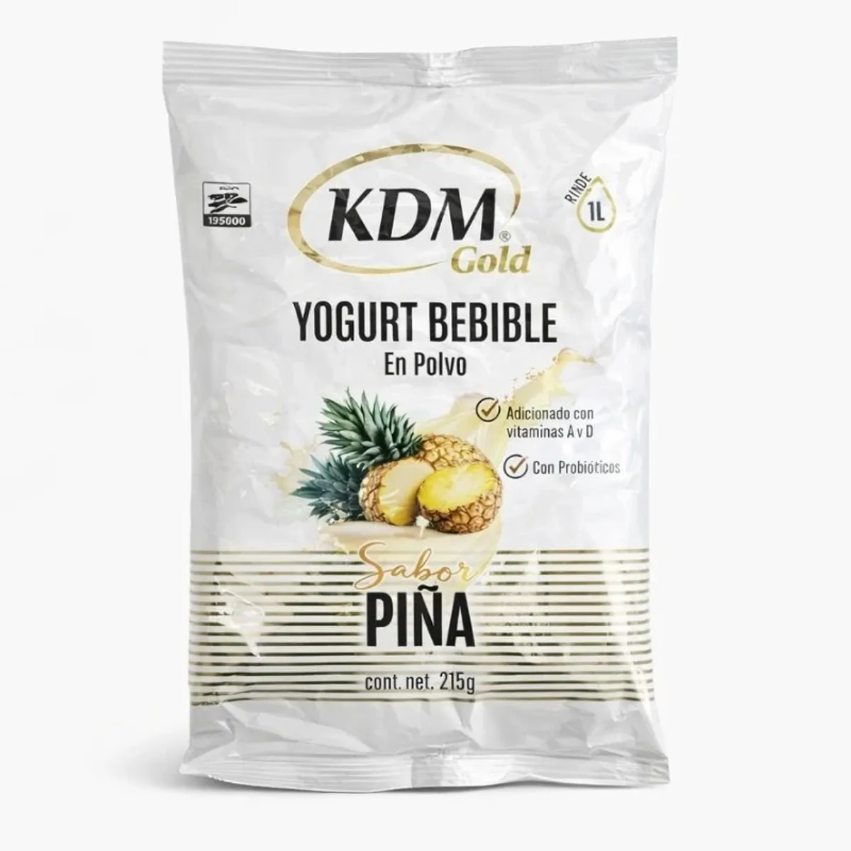 Yogurt en polvo sabor piña, 215 g, KDM Gold