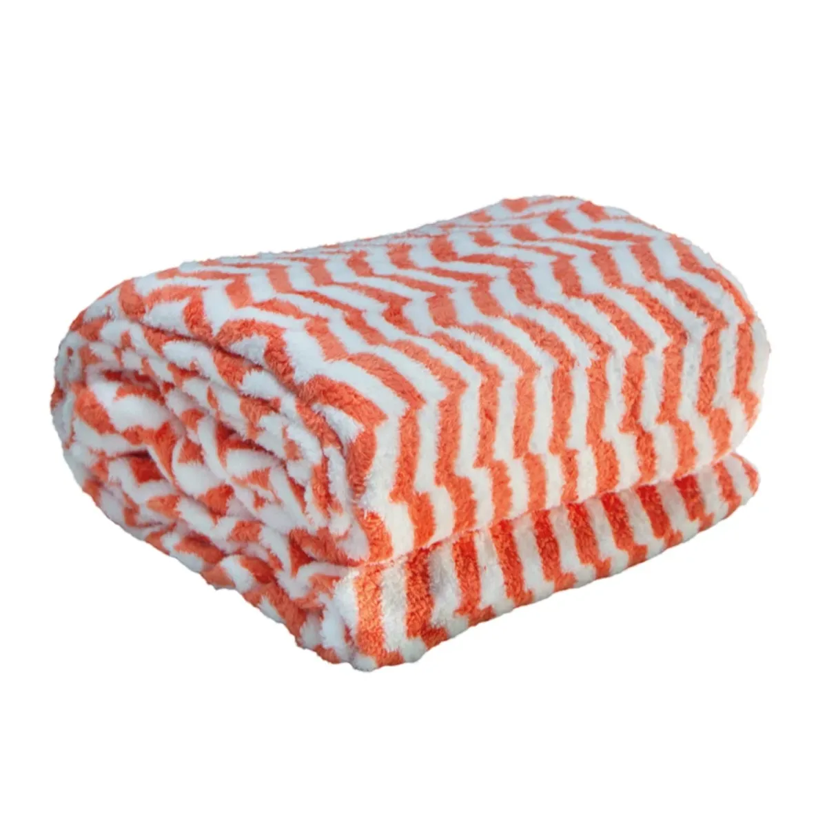 Colchas cameras con diseño a rayas, color naranja (2.18 x 2 m)
