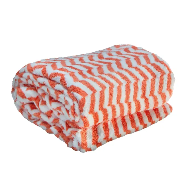 Colchas cameras con diseño a rayas, color naranja (2.18 x 2 m)