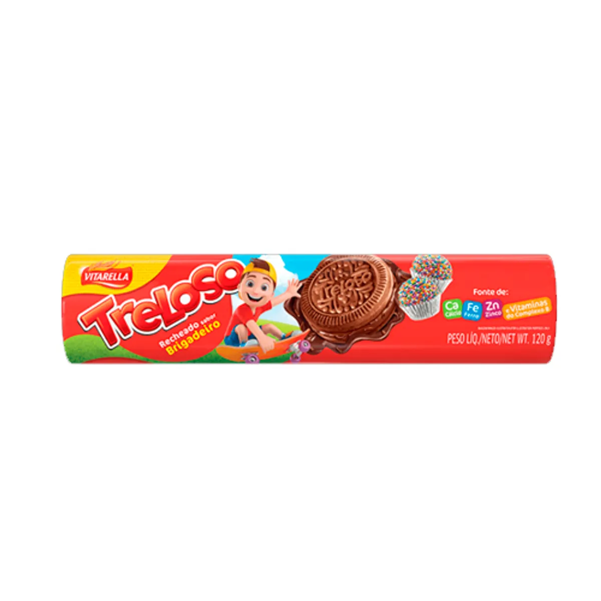 Galleta dulce sándwich, sabor: chocolate chips, 120 g, Vitarella
